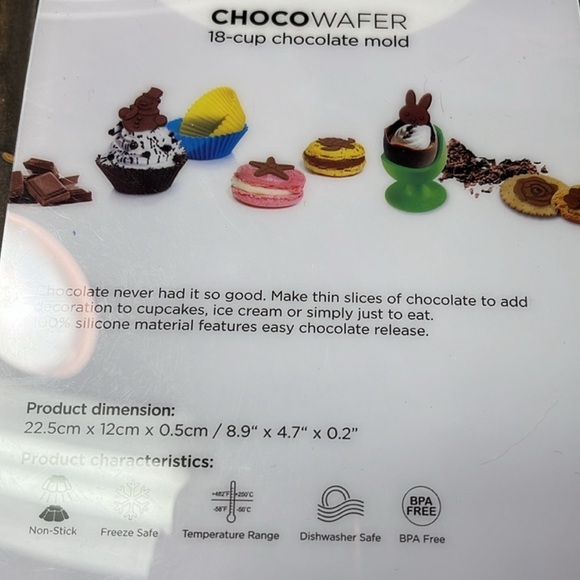 5for$10 Siliconezone 8.9" Non-Stick Silicone Hollywood Chocolate Wafer Mold NWT - Picture 5 of 6